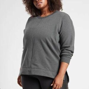 Athleta retroplush gray Heather crewneck women’s‎ plus size 1x